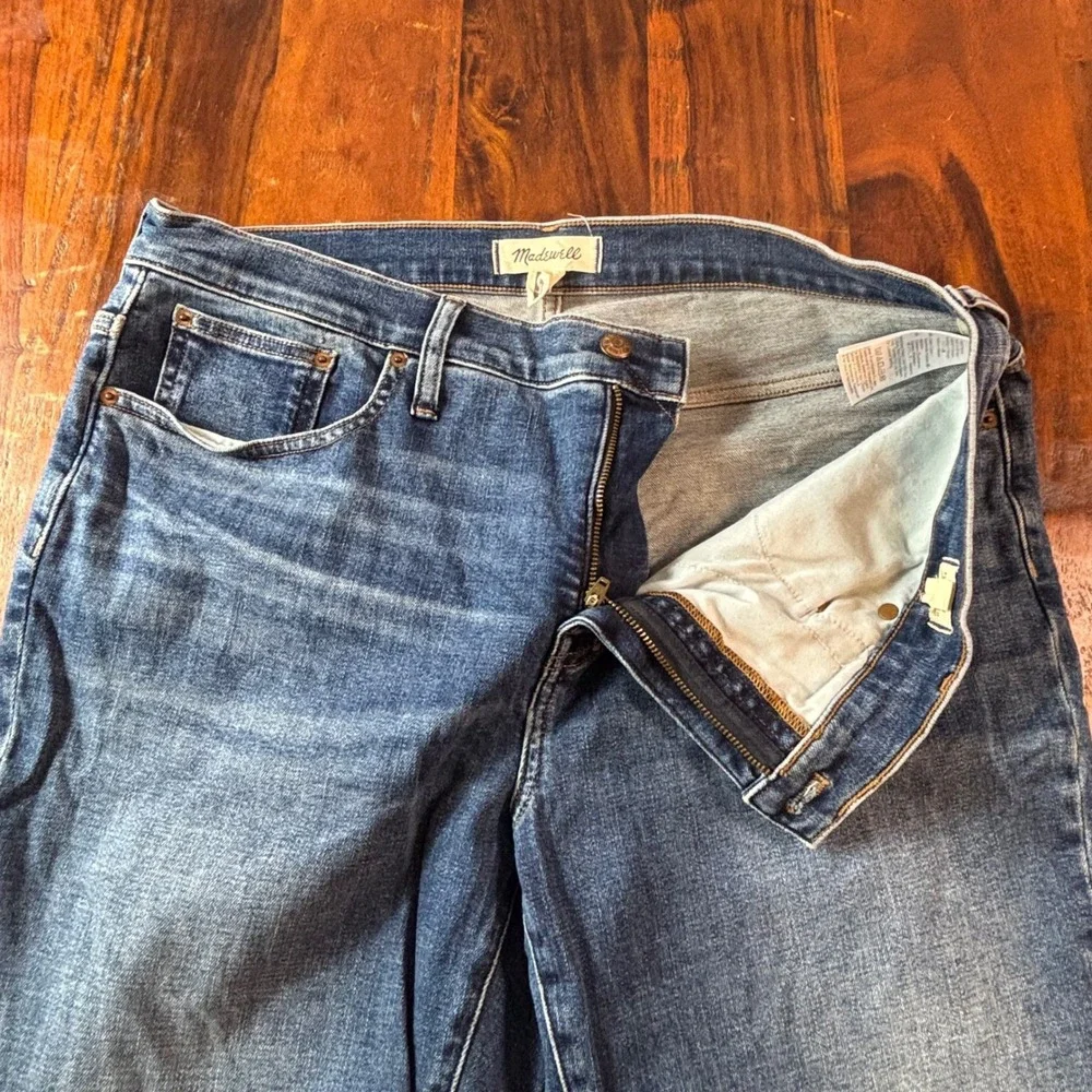 Madewell Women's Dark Blue Flare Wide Leg Jeans